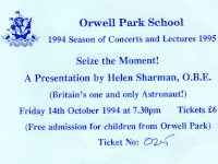 Ticket for Helen SHarman's talk